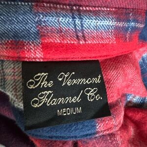 Vermont Flannel Red and Blue Plaid Shirt